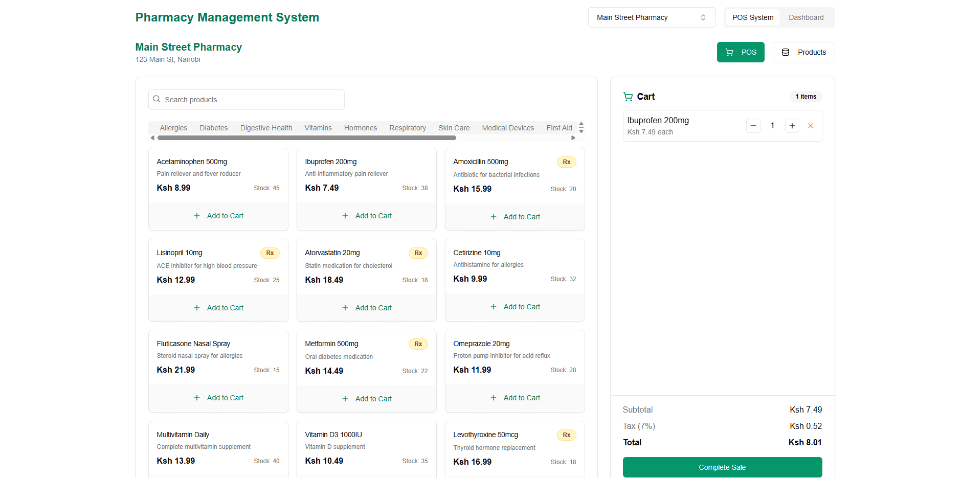 Pharmacy Point of Sale System preview 1