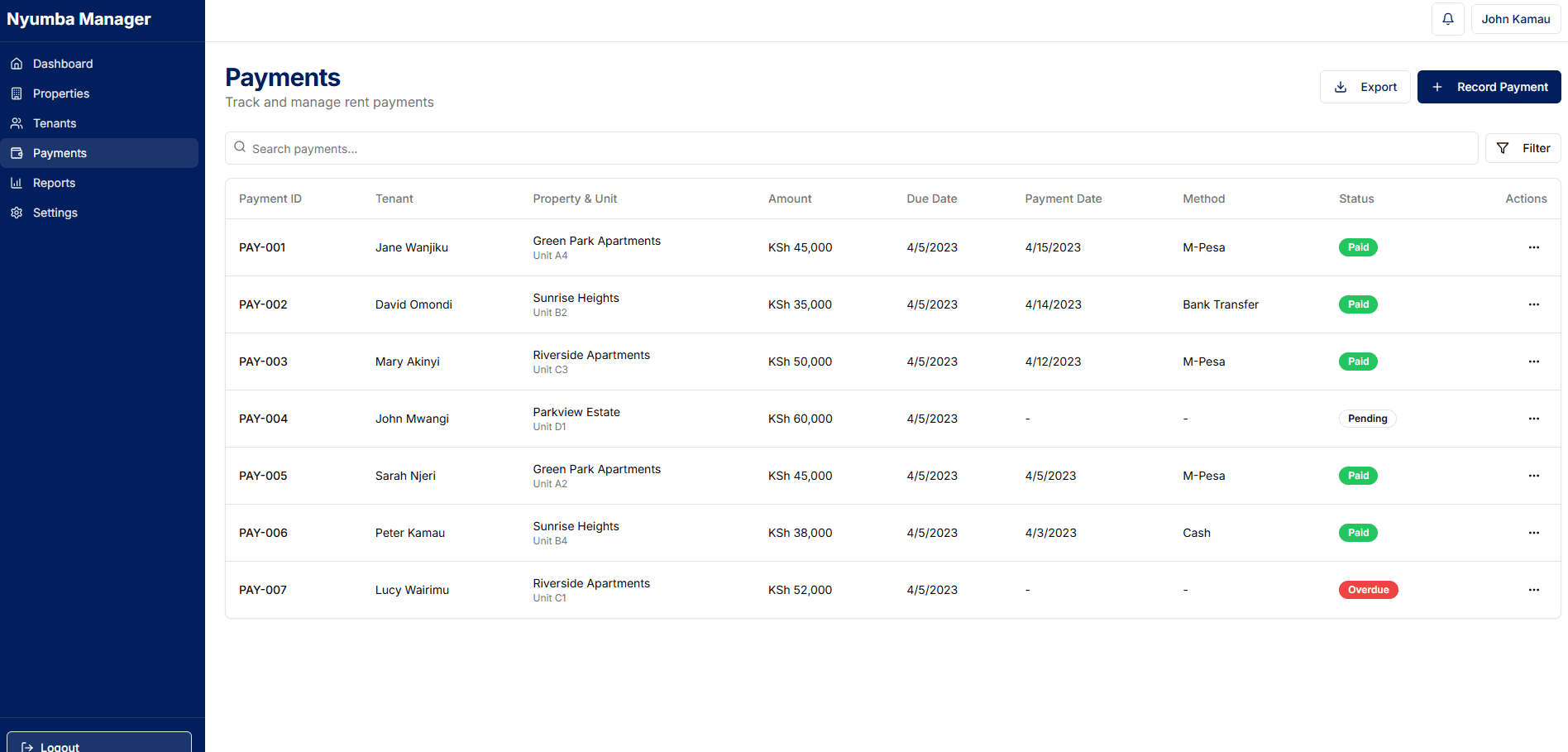 Kenyan Property Management System preview 3